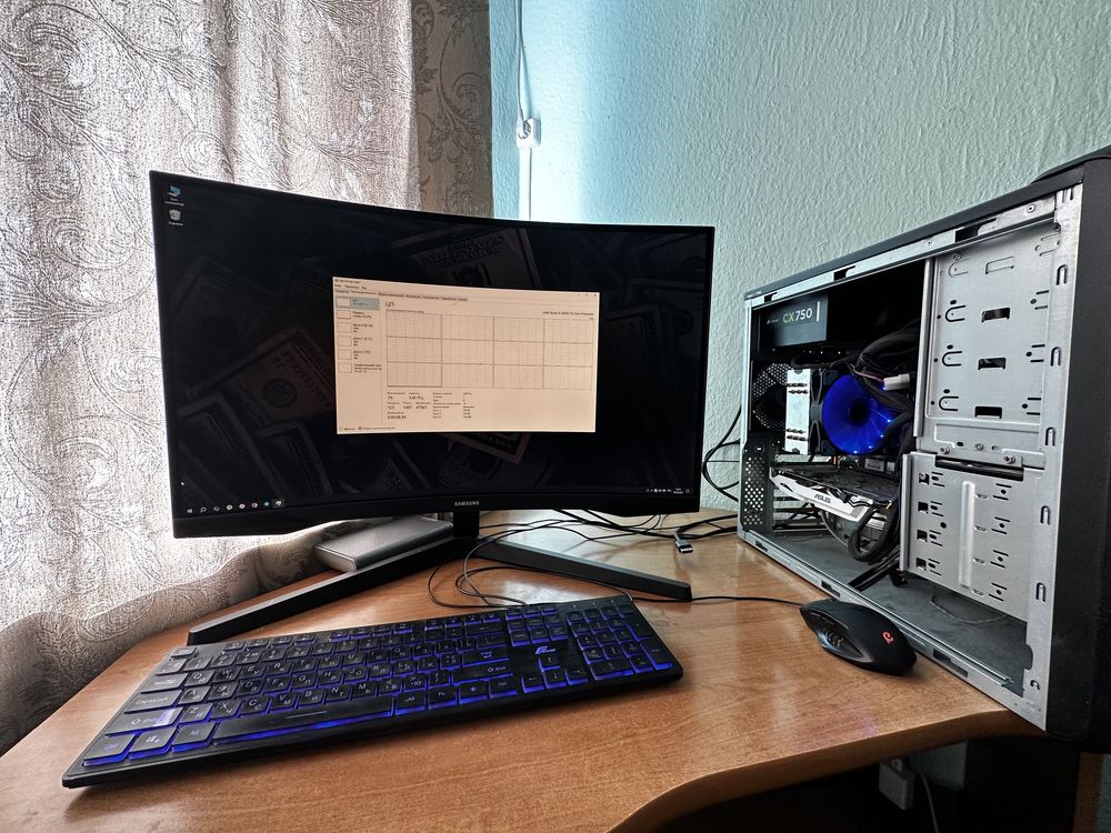 Игровой ПК AMD Ryzen 5 2600x RAM 40gb + Монитор 27" Samsung Odyssey G5