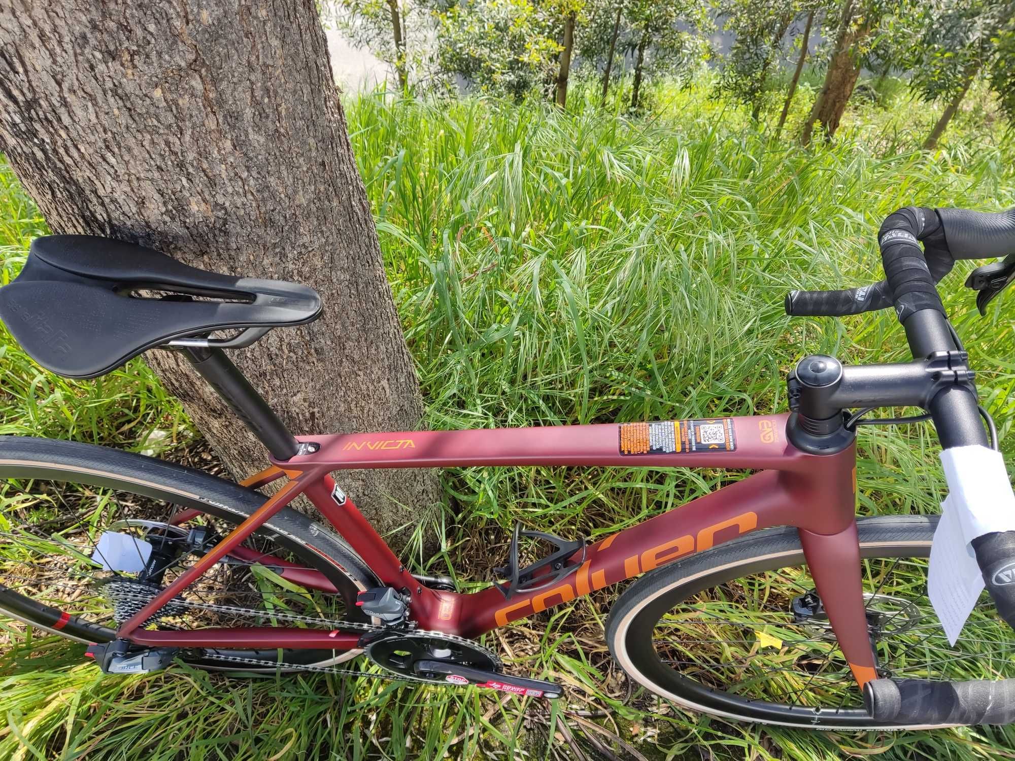 Bicicleta de carbono axs com rodas de carbono