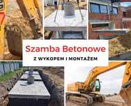 Szambo z wykopem Zbiornik Betonowy Zbiorniki na Szamba Wodę Deszczówkę