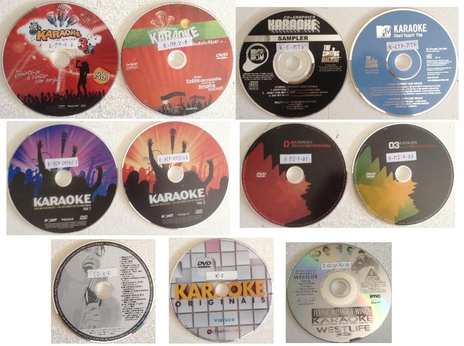 Coleção de Dvds de karaoke