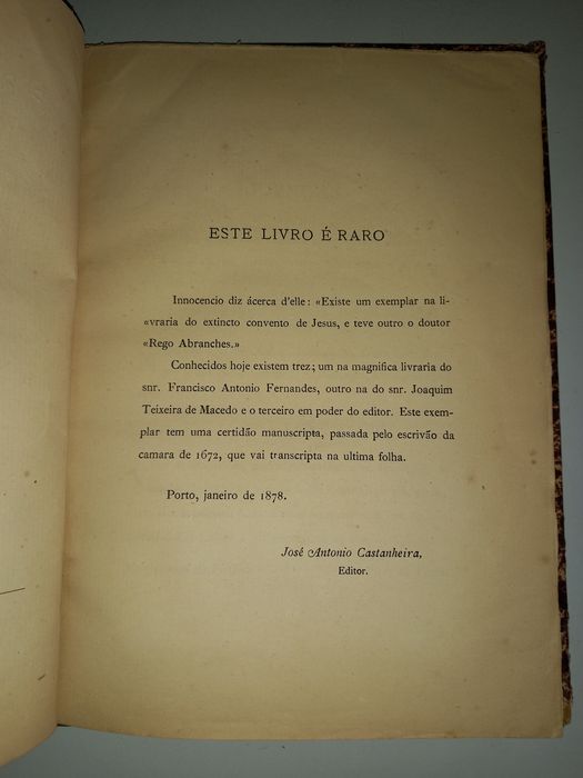 Este livro é raro