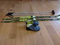 zestaw NARTY BIEGOWE dziecięce FISCHER 130cm+wiązania+buty+kijki