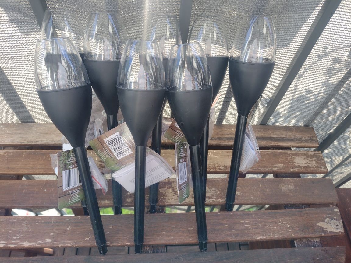 Solarne lampki pochodnie hit tego lata 8 sztuk duży zestaw