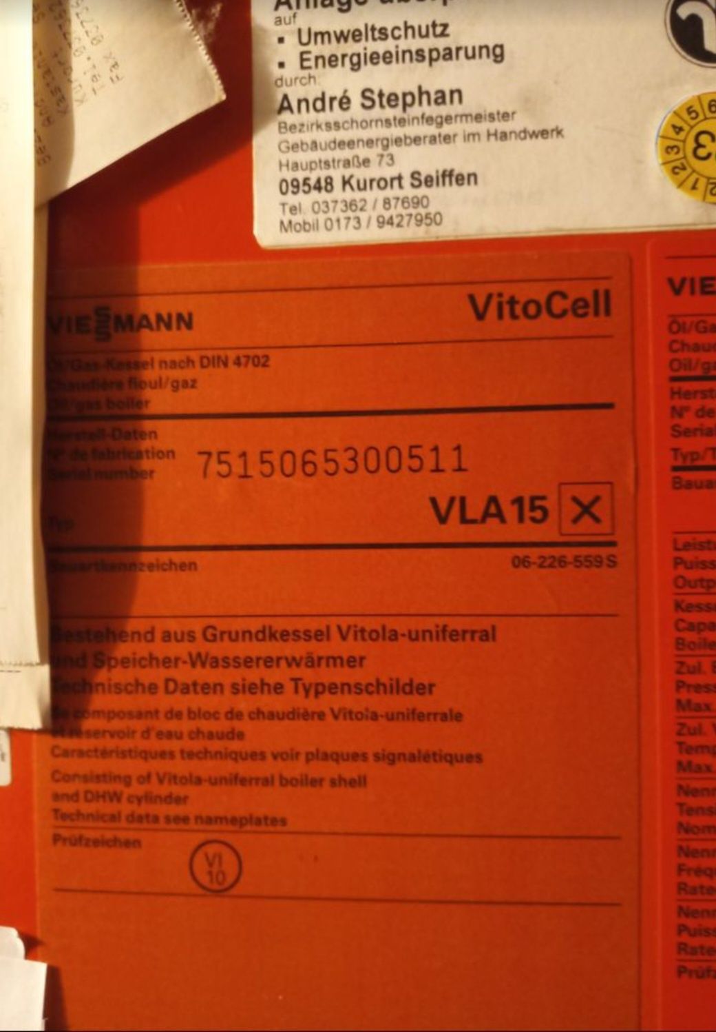 Podgrzewacz olejowy Viessmann VitoCell VLA15