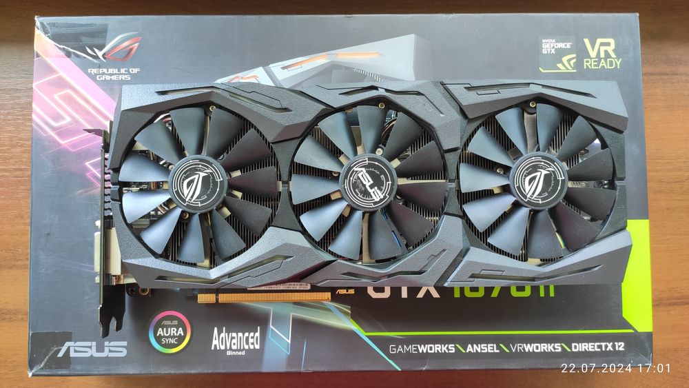 Видеокарта Asus ROG Strix GeForce GTX 1070 Ti