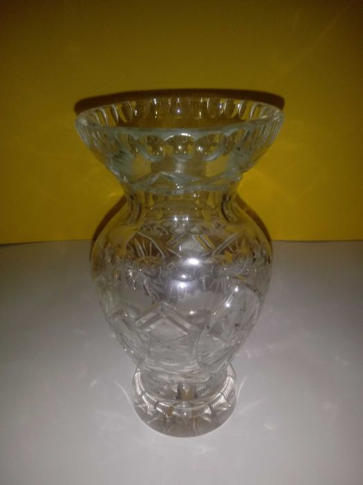Wazon, polski kryształ, wys 19 cm