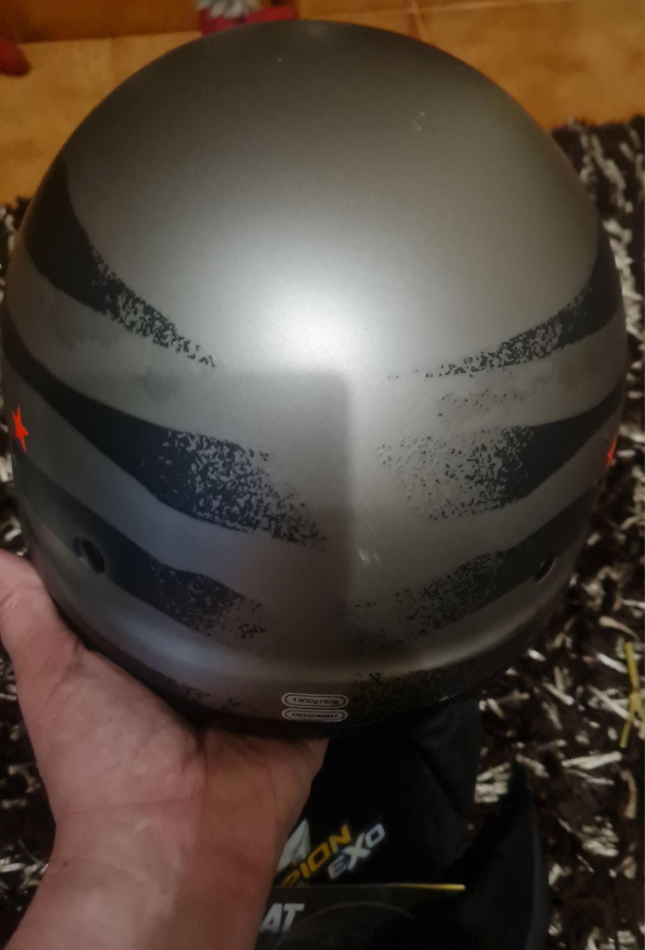 Capacete Scorpion exa compact especial bandeira América