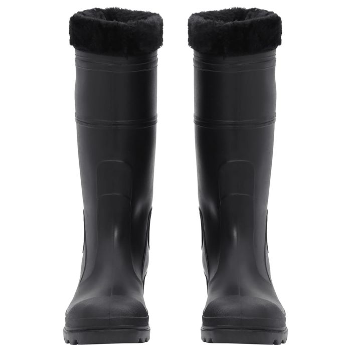 vidaXL Kalosze z wyjmowanym ociepleniem, czarne, rozmiar 43, PVC