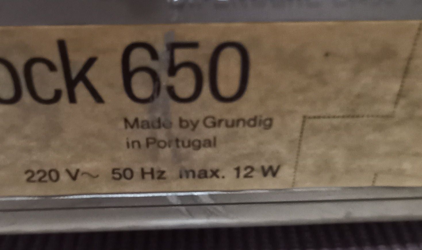 Rádio Grundig Sono 650, Fabricado em Portugal