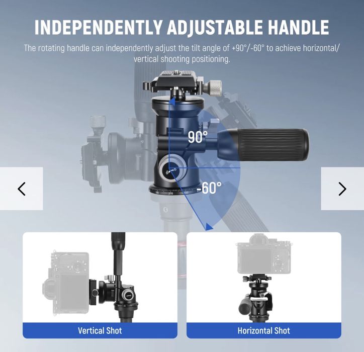 Штативна головка NEEWER TH03 з мікрорегулюванням для відео / фото