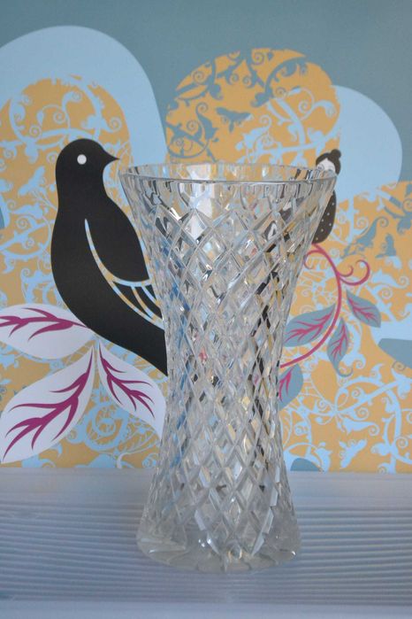 Piękny duży kryształowy wazon 2,5kg wagi PRL lata 70-te kryształ