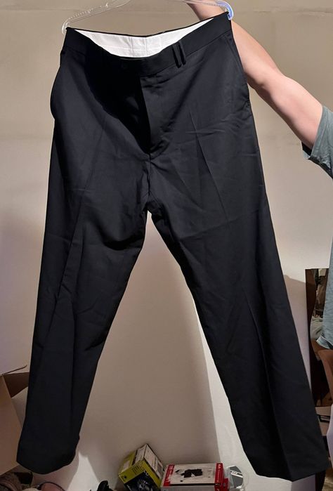 Męskie Spodnie Czarne Chinosy / Garniturowe XXL (Stan BDB)