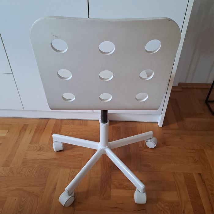 Krzesło do biurka dziecięce białe Ikea