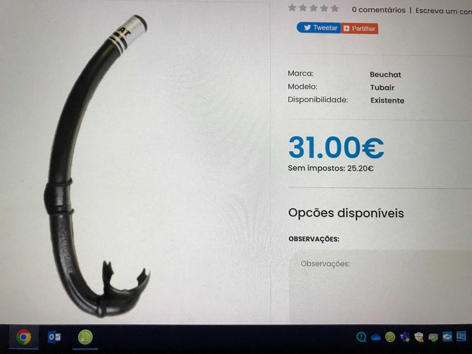 TUBOS e MASCARAS SNORKEL MERGULHO CAÇA SUB