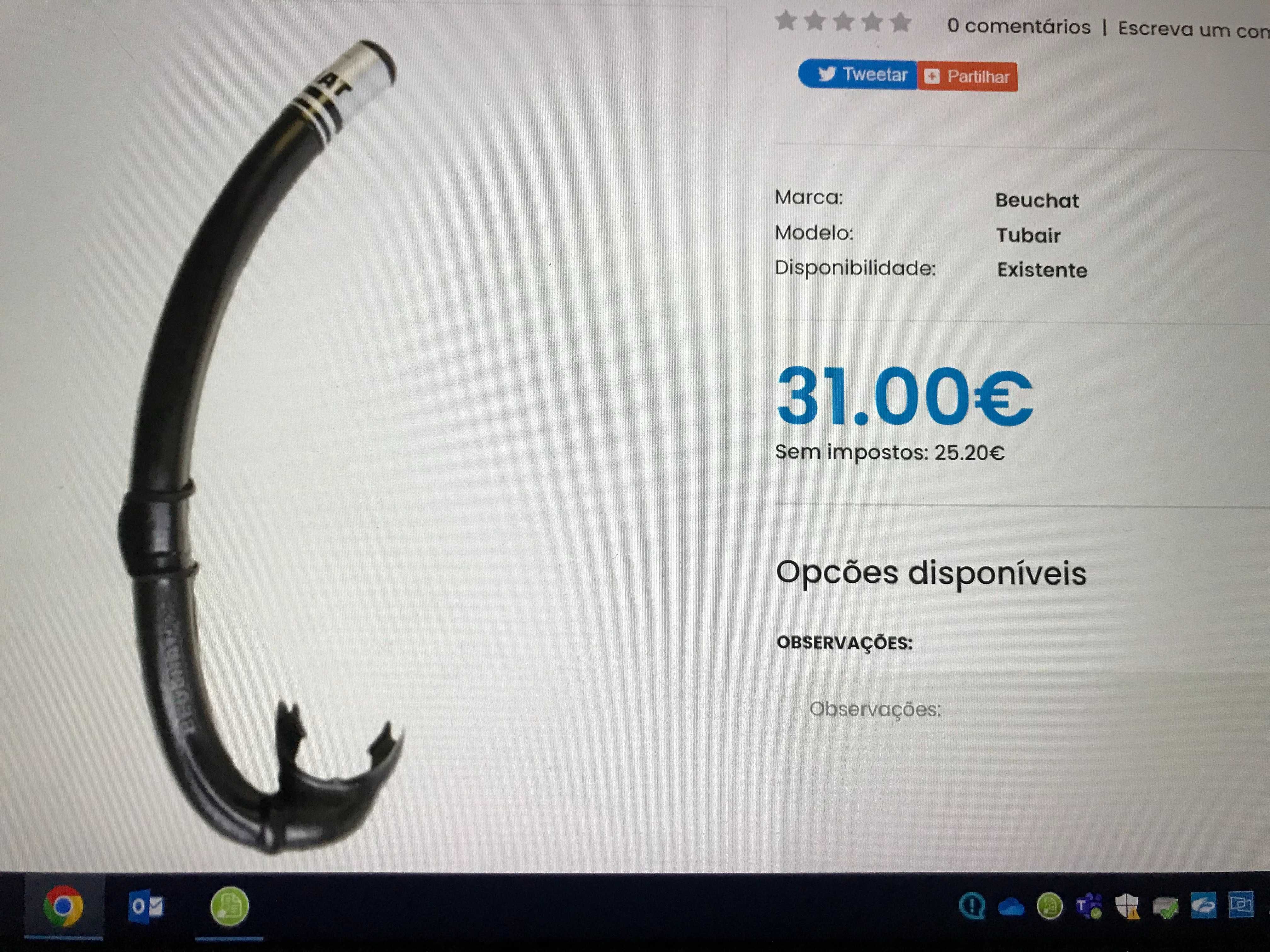 TUBO SNORKEL MERGULHO CAÇA SUB