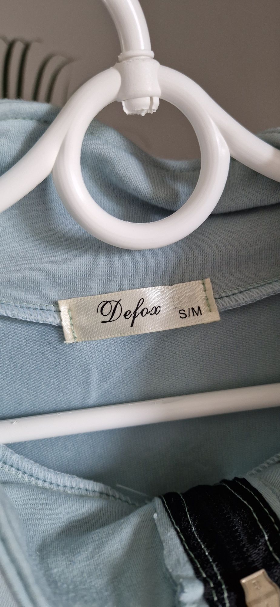 Turkusowa bluza wkładana damska Defox rozmiar S/M