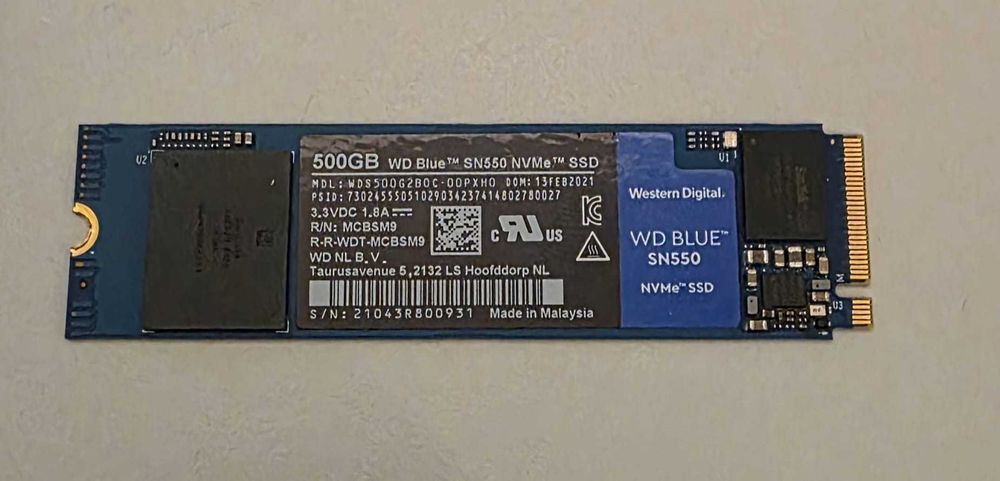 Disco SSD Western Digital 500GB Blue SN550 3D NAND NVMe
