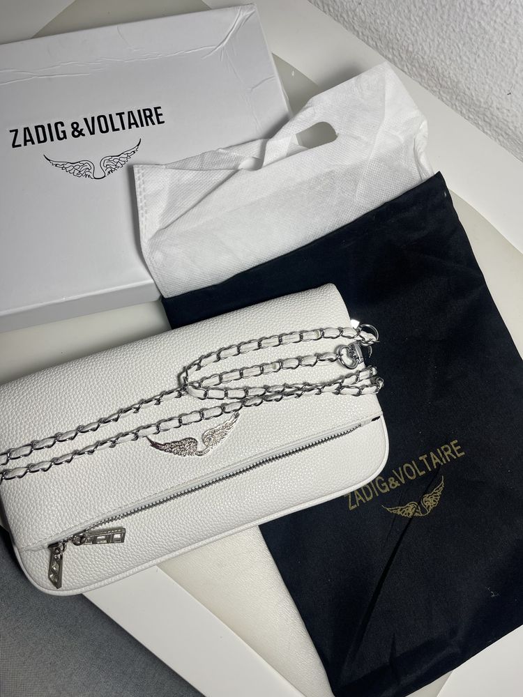 Zadig&Voltaire White Rock Swing Your Wings clutch bag