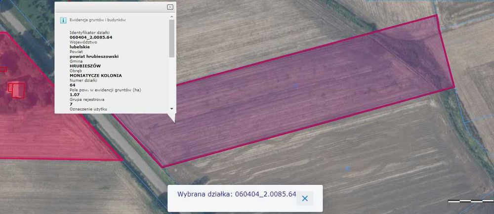 Gospodarstwo rolne 5,47ha Dom Budynki Siedlisko Pole uprawne Działki