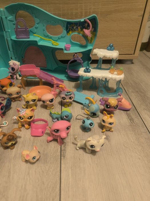 Duży zestaw figurek i mebli lps littlest pet shop
