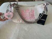 Juicy couture vintage torebka pieski welurowa 2000s pudrowy róż