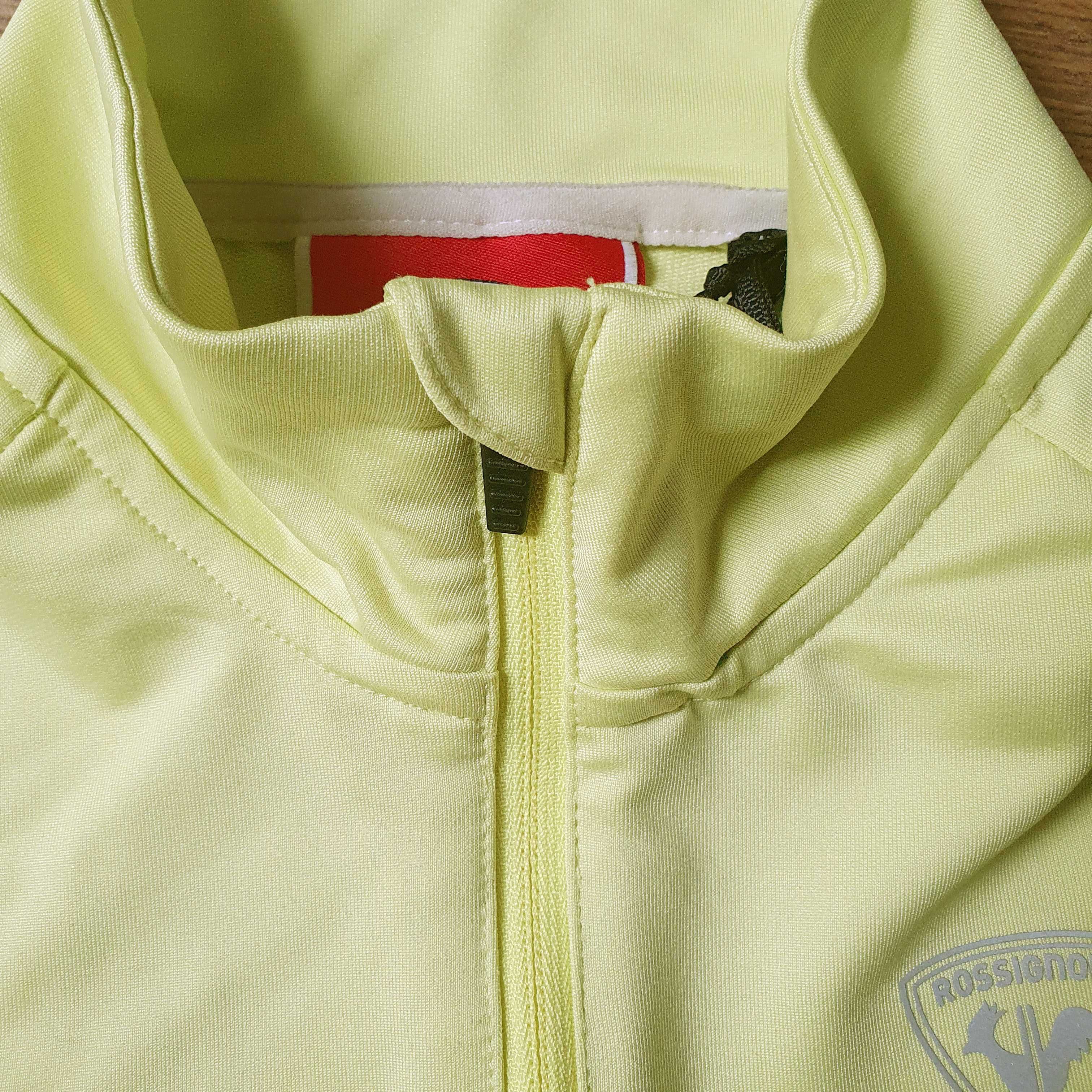 Bluza techniczna Rossignol Girl 1/2 Zip Warm Stretch sunny lime 12lat