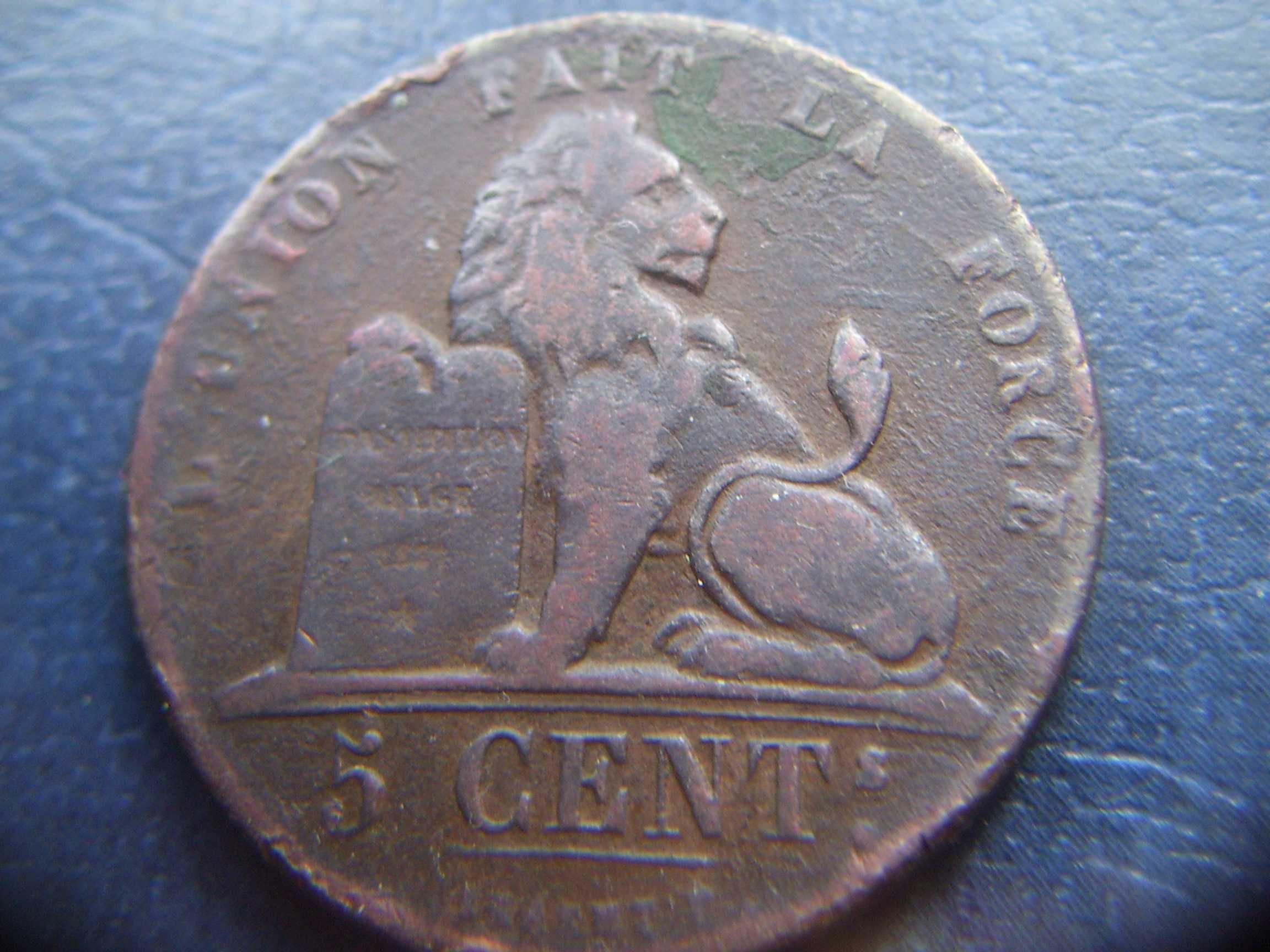 Stare monety 5 cent 1850 Belgia