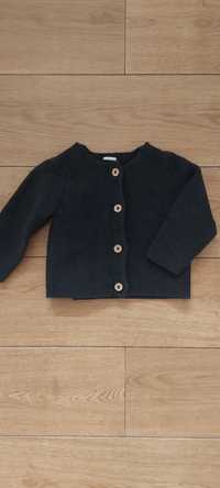 Sweterek szary dziewczecy H&M r. 68, kardigan rozpinany