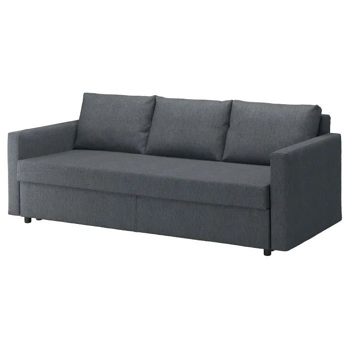 IKEA FRIHETEN 3-osobowa rozkładana sofa, Hilly ciemnoszary