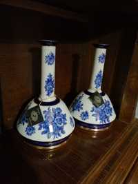 Castiçais em porcelana portuguesa