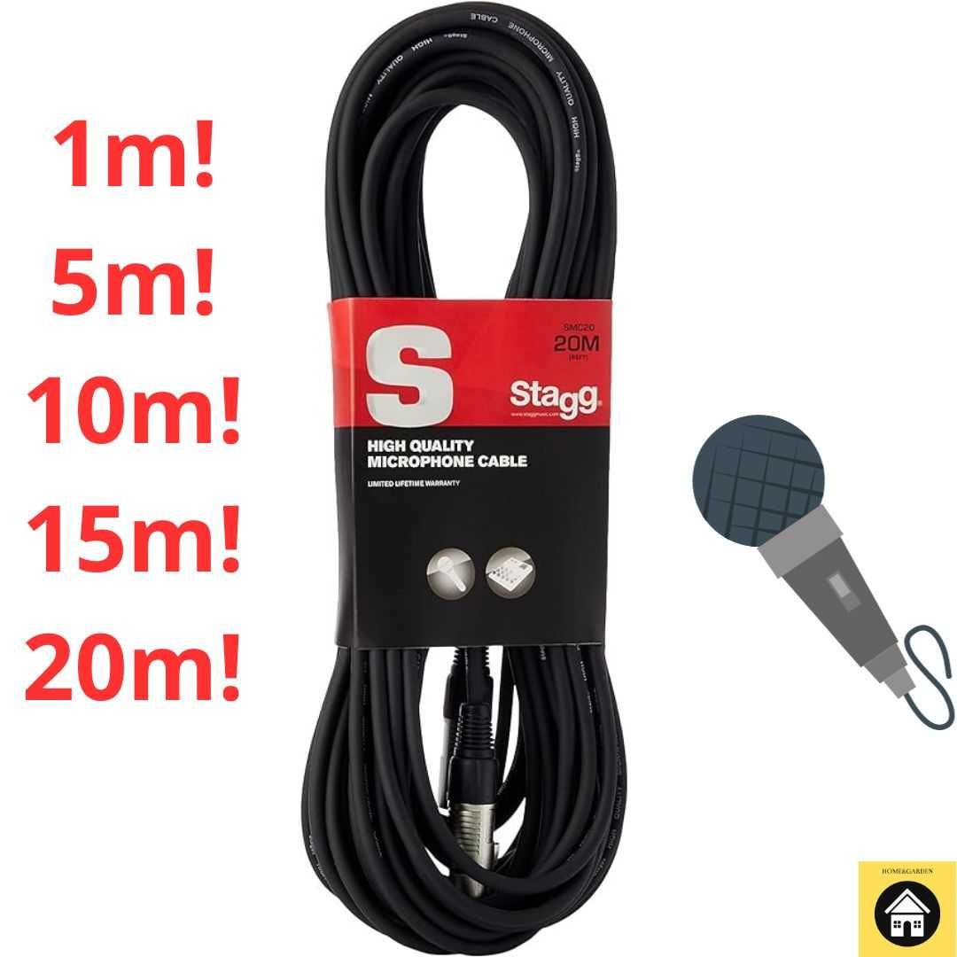 Kabel XLR do Mikrofonu mikrofonowy 1m 5m 10m 15m 20m SUPER JAKOŚĆ!