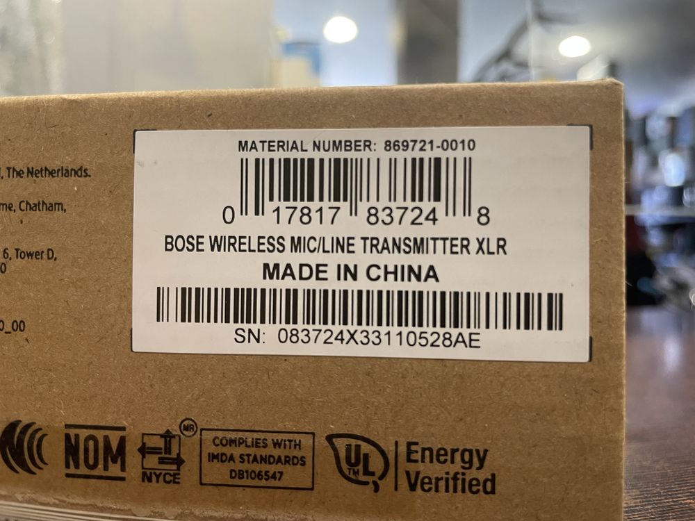 Bose Wireless MIC/LINE Transmitter XLR BOSE S1 PRO+ XLR