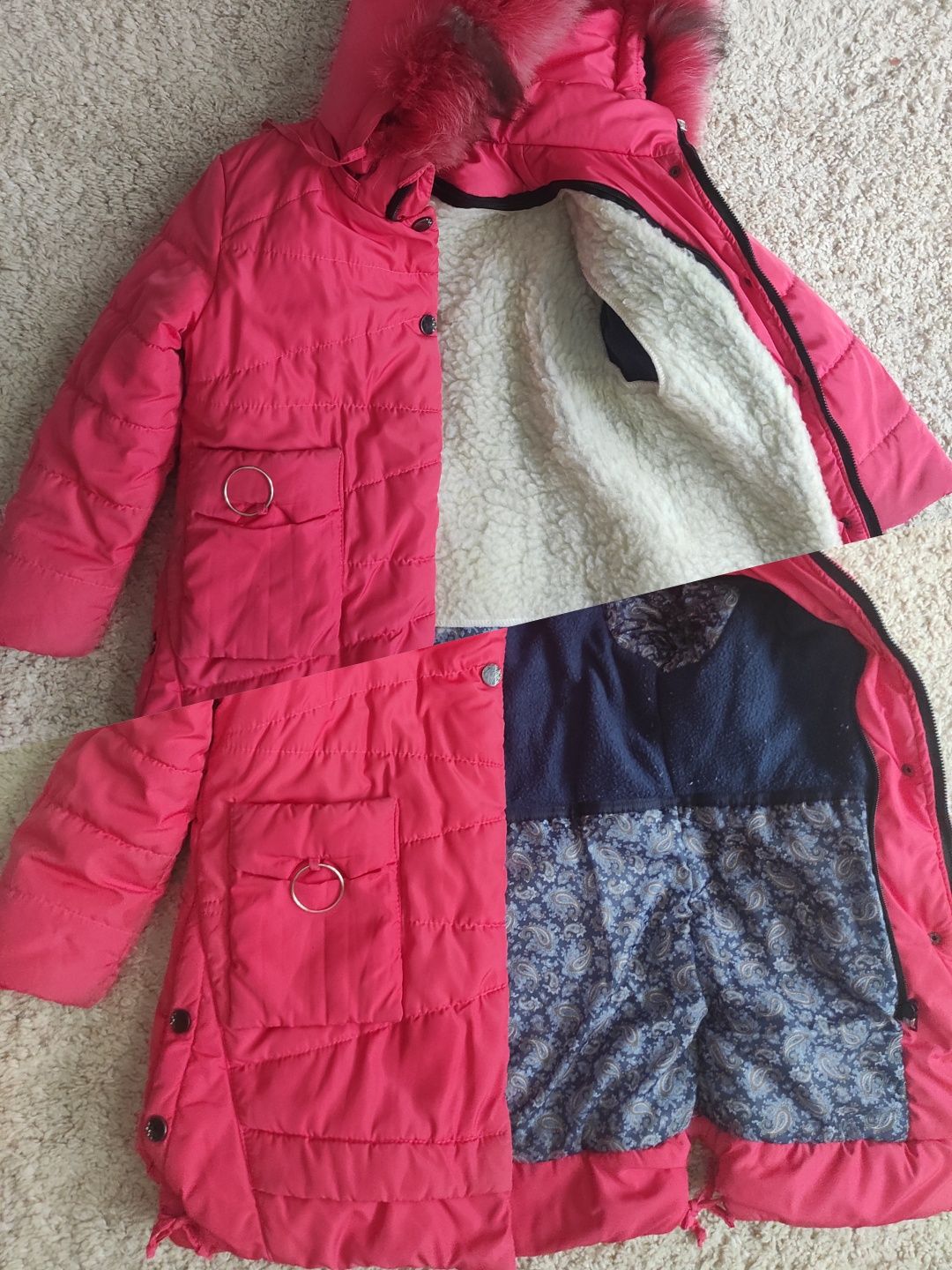 Зимова Куртка для дівчинки Зимнее Пальто для девочки