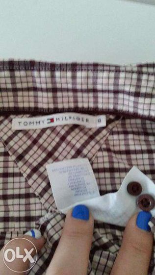 Koszula Tommy Hilfiger Oryginalna 8/S w kratę STAN SUPER