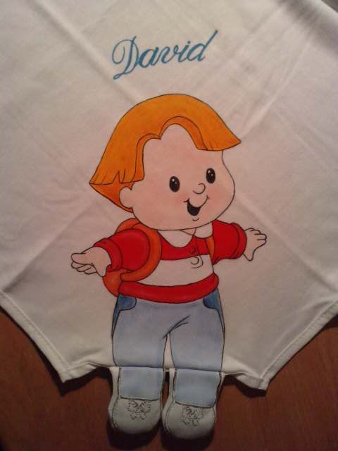 Fralda 100% algodão, com pés, pintada à mão