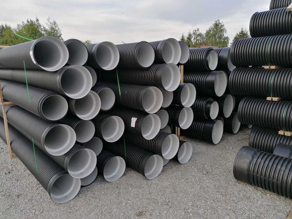 Rura SN8 fi 400 karbowana PRZEPUST przepustowa pod mostki 500 600 RURY