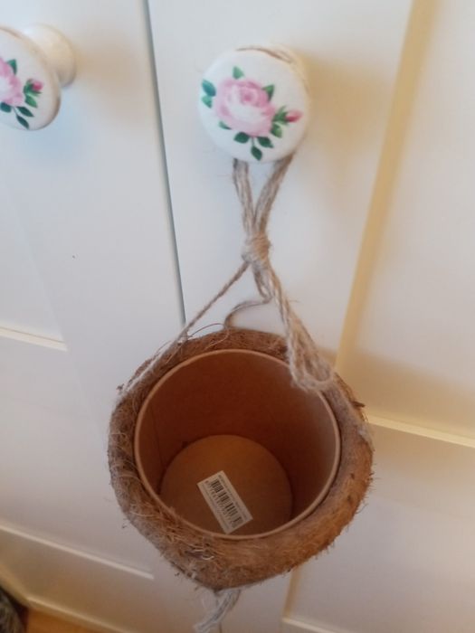 Kokosowe doniczki na kwiaty eko nowe wiszące