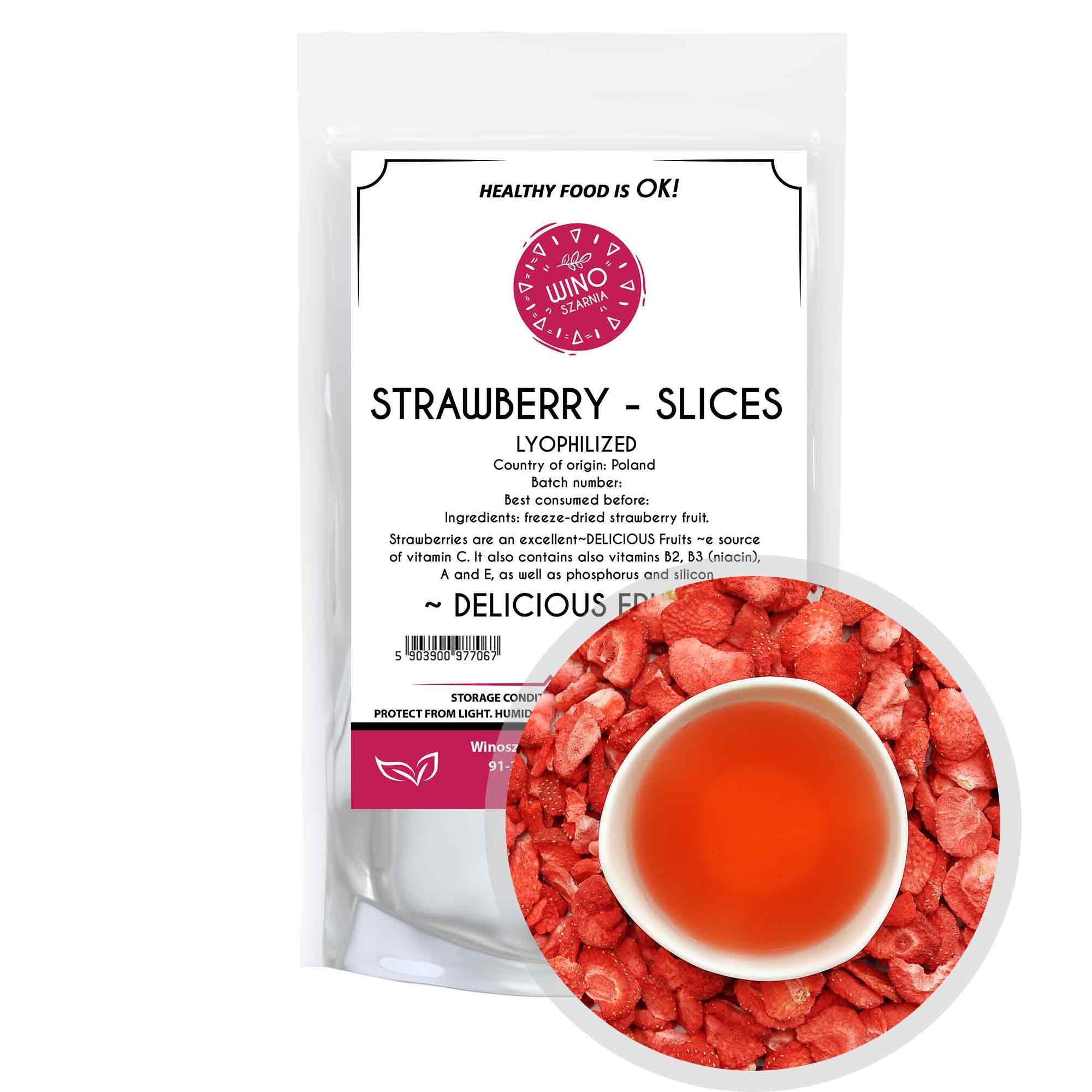 Truskawka Plastry Liofilizowane Pyszne Owoce 100G