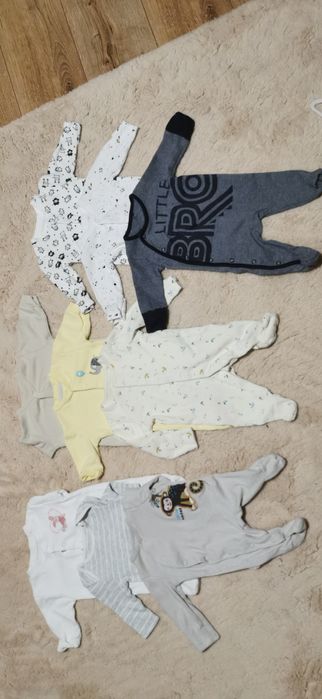 Wyprawka/paczka 50 szt. ubranek dziecięcych r56 H&M, Smyk, Z&Z, Tomme