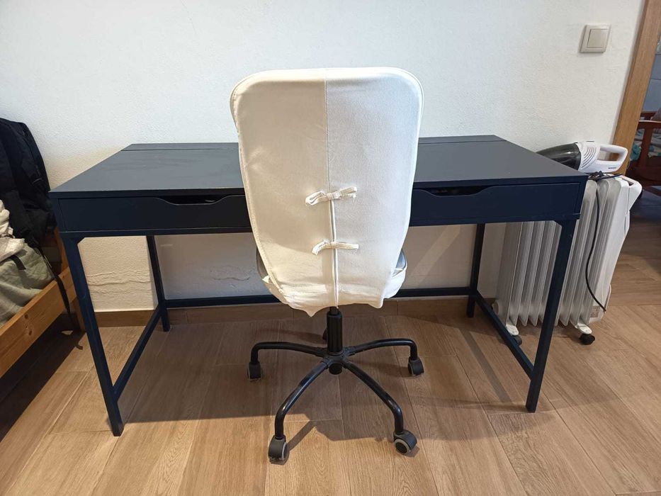 Secretária c 2 gavetas Ikea ALEX com cadeira