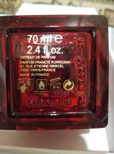 Роскошный нишевый аромат Maison Francis Kurkdjian Baccarat Rouge 540.