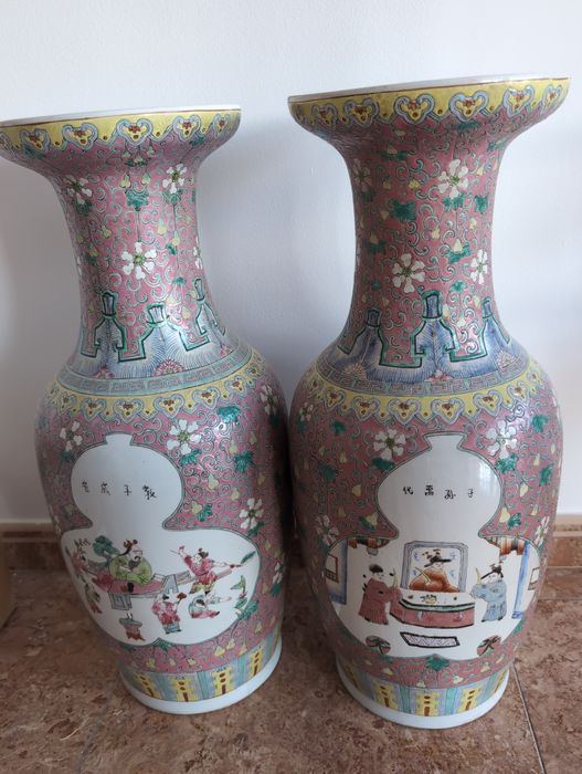 Conjunto 2 jarrões chineses