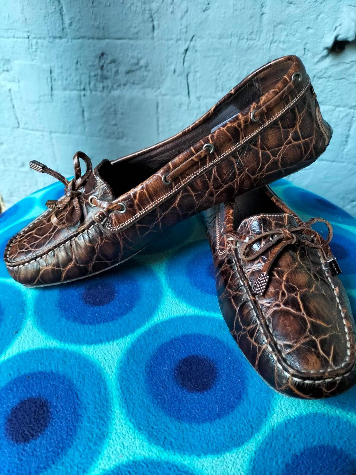 Мокасини Santoni crocodile