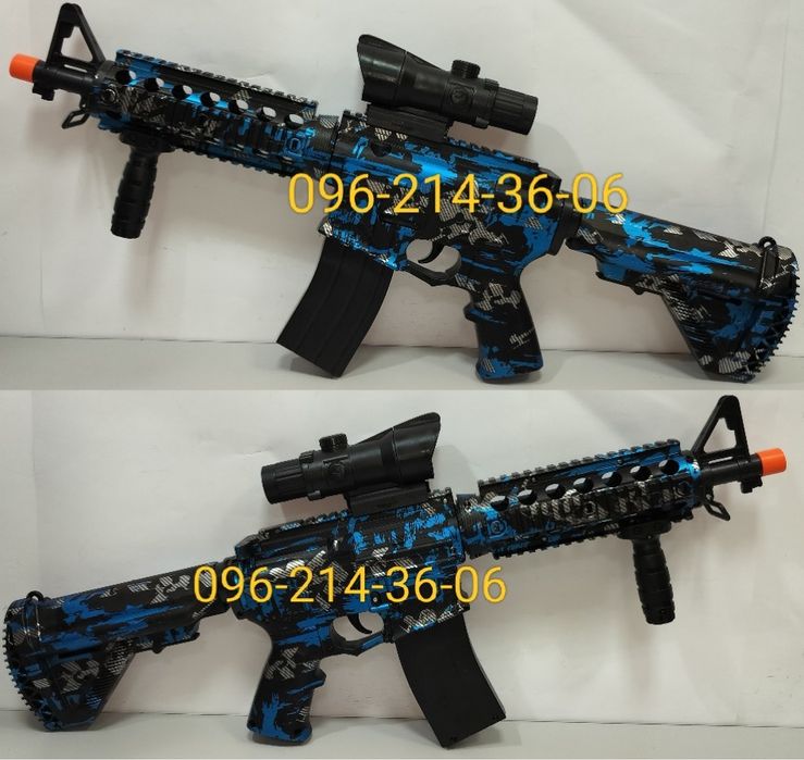 Мощный детский автомат на орбизах M416 на аккумуляторе