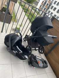 Wózek cybex priam 1.0 black stelaż z gondolą + fotelik nosidelko, baza