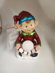Figurka świąteczna Skrzat Elf - świecąca kula 3