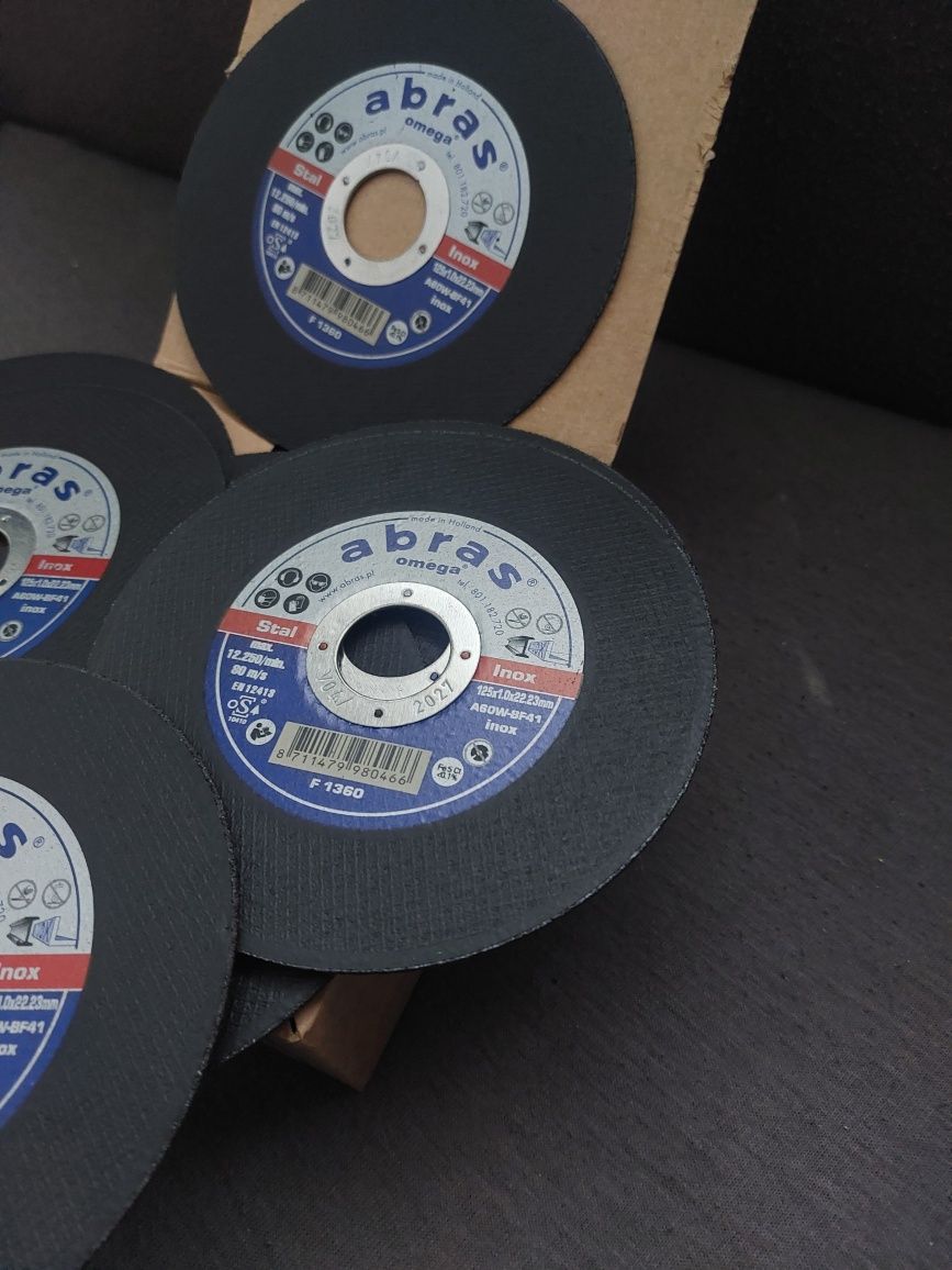 Tarcze 125x1mm do cięcia metalu abras narzędzia zestaw
