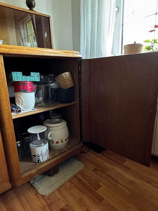 Kredens drewniany, meble holenderskie, vintage,  szafka, witryna