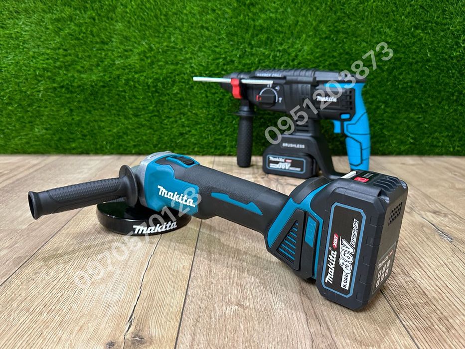 Набор 2/1 Makita Болгарка DGA504BL Перфоратор DHR202 c акб 36V 8Ah
