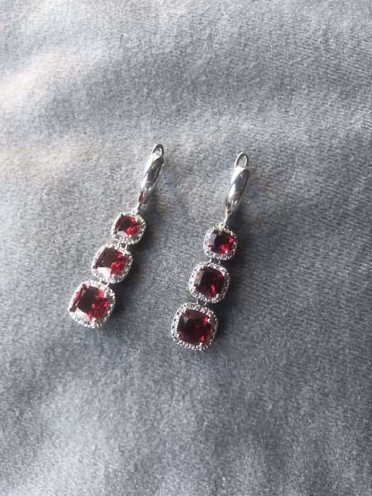 Kolczyki z rubinami 925